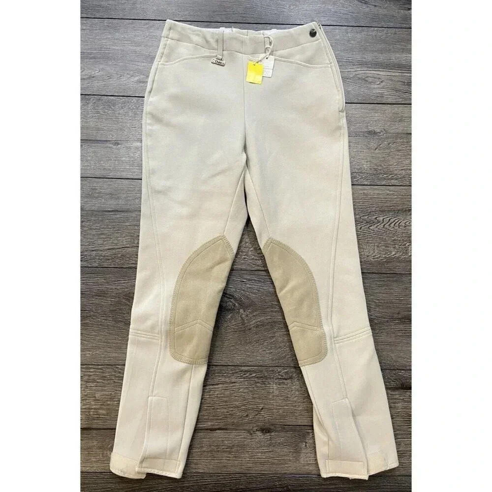 NWT Women's Dublin Riding Equestrian Pants Tan Cream Size 26 New
